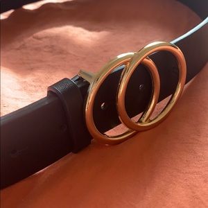 Belt with Two Gold Loops